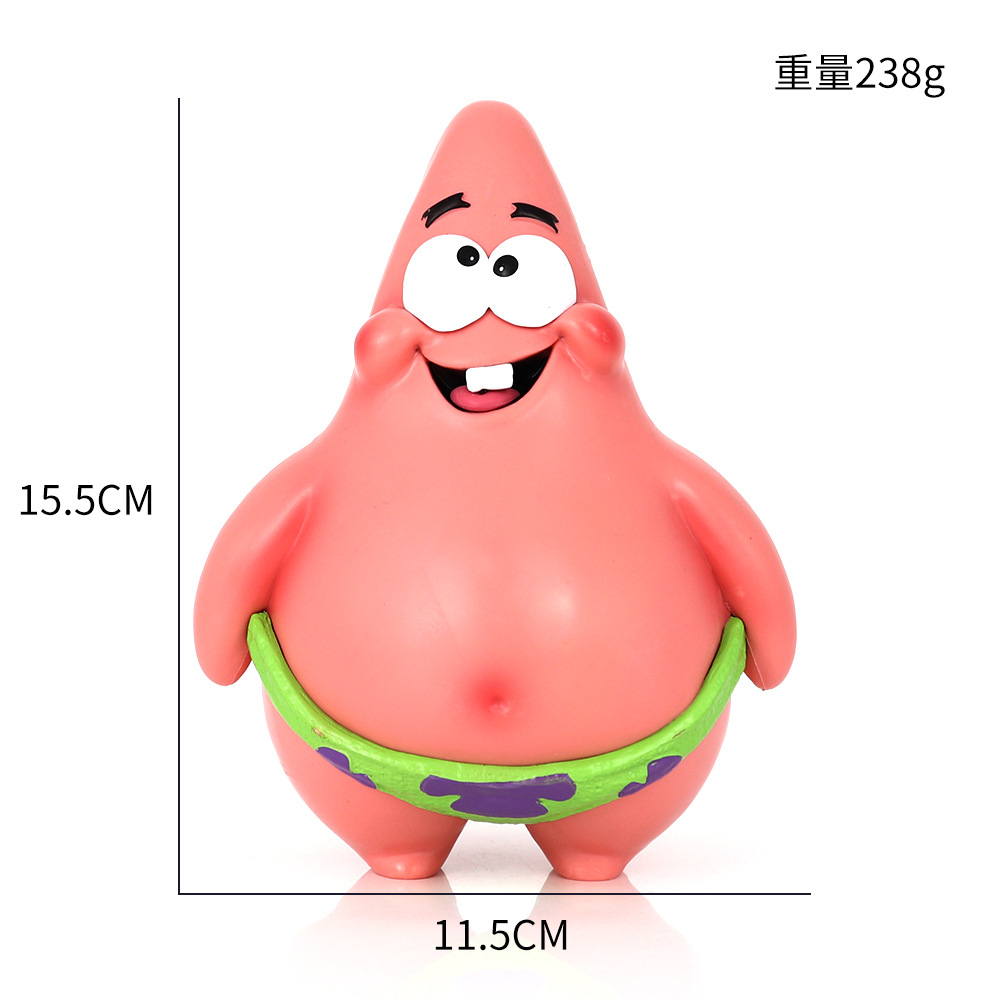 Cross-border new SpongeBob SquarePants animation figure Patrick star figure ornament car desktop cartoon figure model