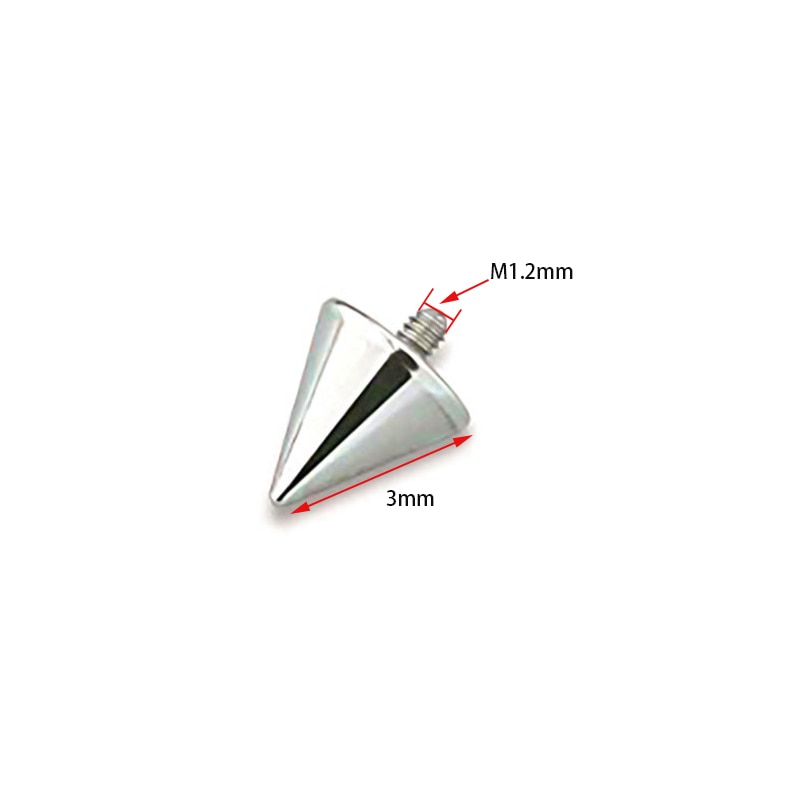5Pc G23 Titanium Internal Thread Cone Part Piercing 14G 16G Nose Piercings Ear Studs Labret Ring Bar Earring Studs Cone Screw Ba. 