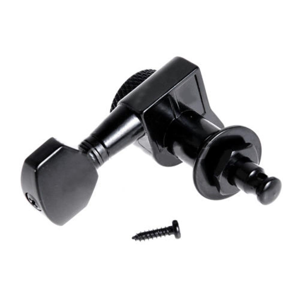 Guitar String Peg Locking Tuners Tuning Pegs Machine Heads Black 6R Inline 6 x Guitar Machine Head G. 