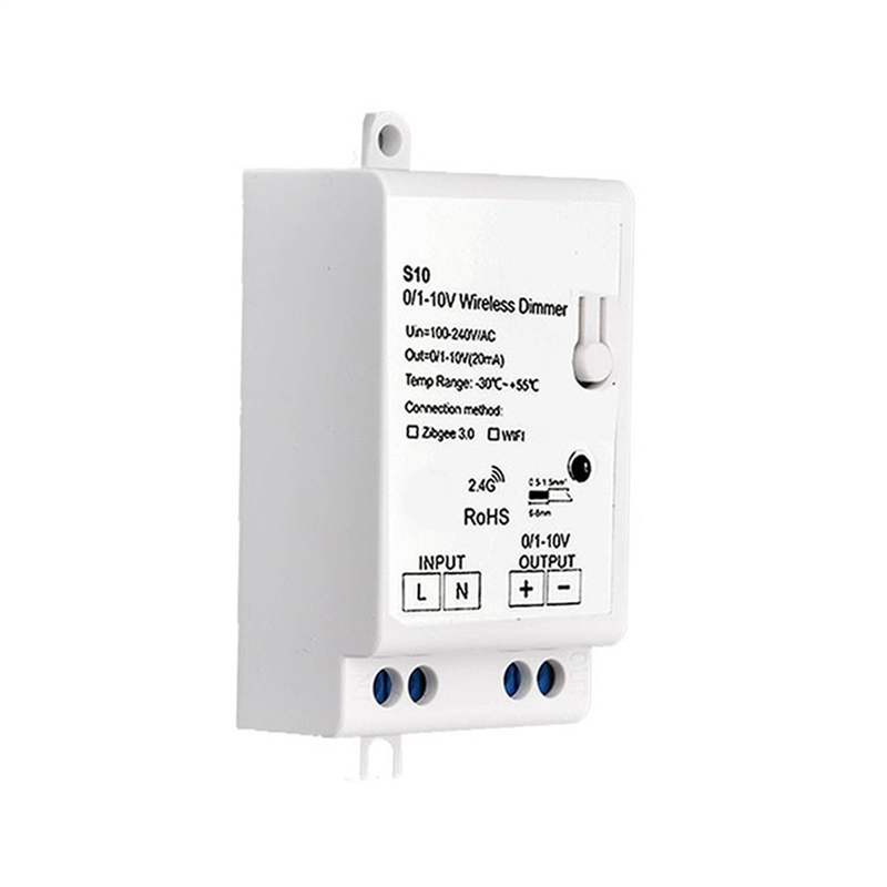 2X AC100-240V ZigBee 0/1-10V LED Light Dimmer Controller Smart Life Tuya Control App for 0-10V LED Dimmable Drive. 