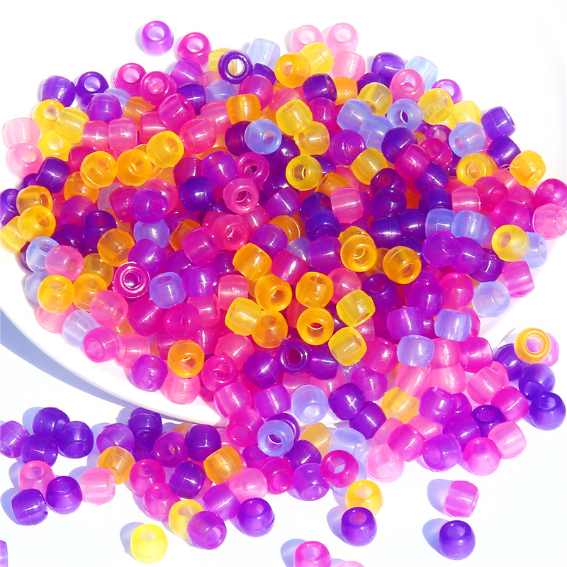 100pcs Color Changing UV Beads Mixed Color Glow In The Dark Beads DIY Jewelry Making Bracelets Necklace Qoddess. 