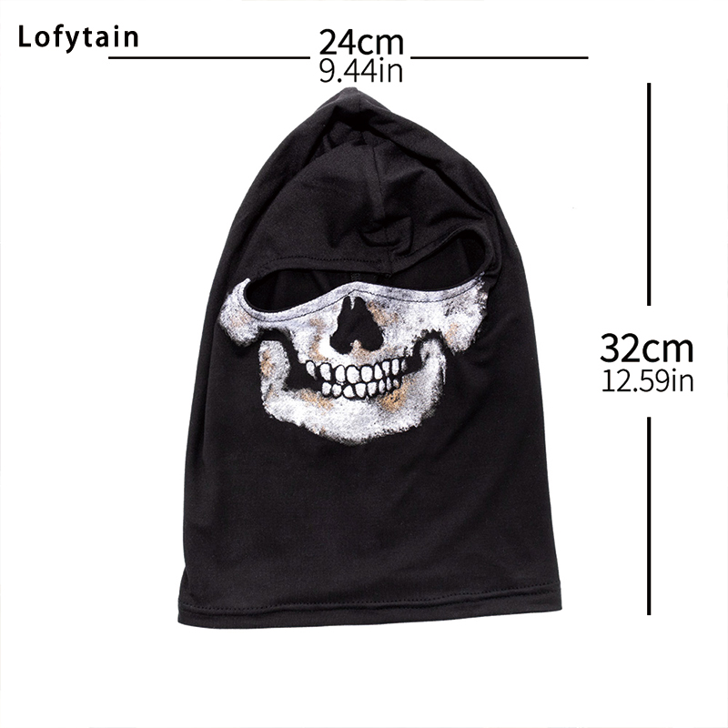 Lofytain COD:MW2 Ghost Skull Balaclava Ghost Simon Riley Face War Game Cosplay Mask Protection Skull Pattern Balaclava Mask. 