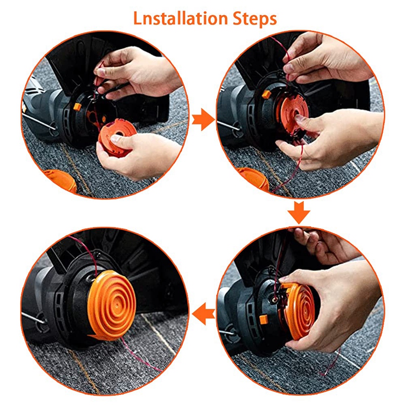 WA0007 / 50022833 Replacement Line Trimmer Spool for Worx WG116 WG119 Corded Electric String Trimmers, 16Ft 0.065Inch. 