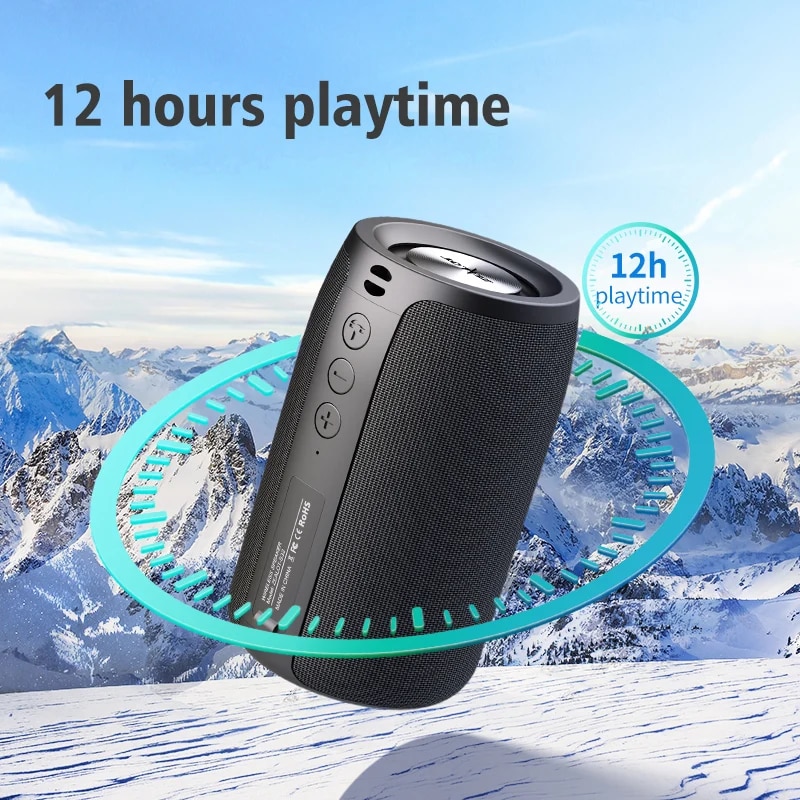 ZEALOT S32 Mini Portable Bluetooth Speaker HIFI Subwoofer Wireless Speaker with fm Radio Column Support TF, TWS, USB. 