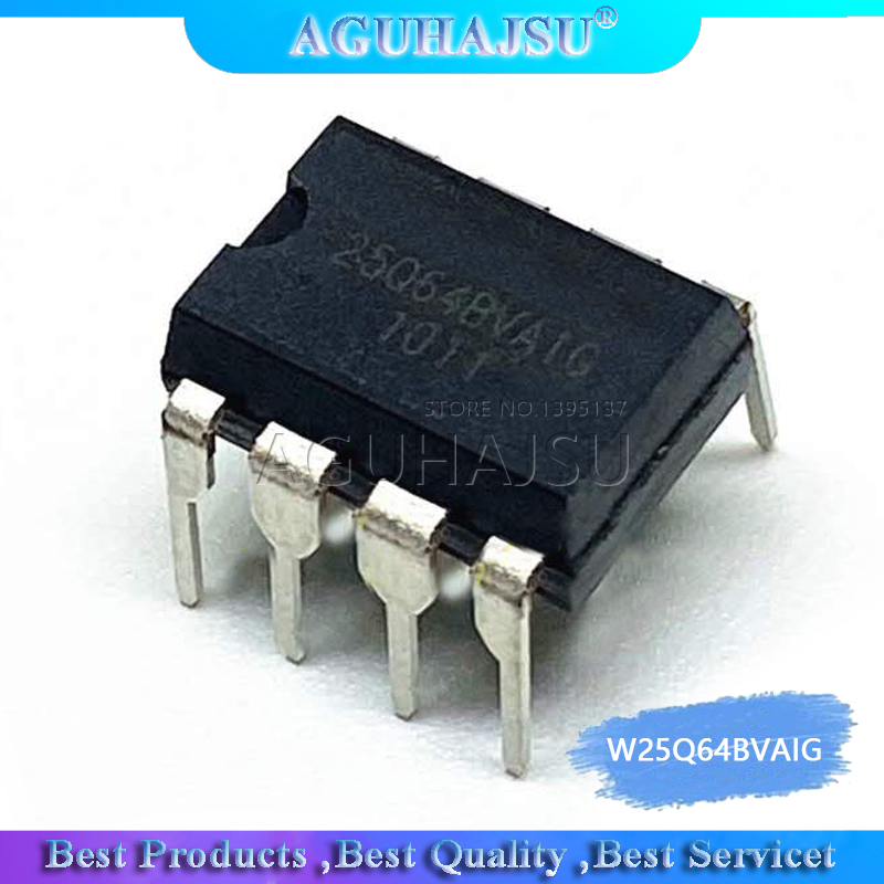 1PCS W25Q64BVAIG W25Q64FVAIG 25Q64BVAIG 25Q64 W25Q64 DIP-8 motherboard BIOS chip 8MB flash memory new original