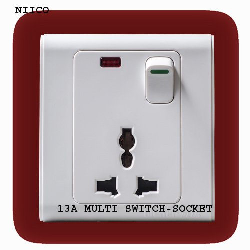 Switch Wener Plus 13 Ampere  Multi- Switch- Socket. 