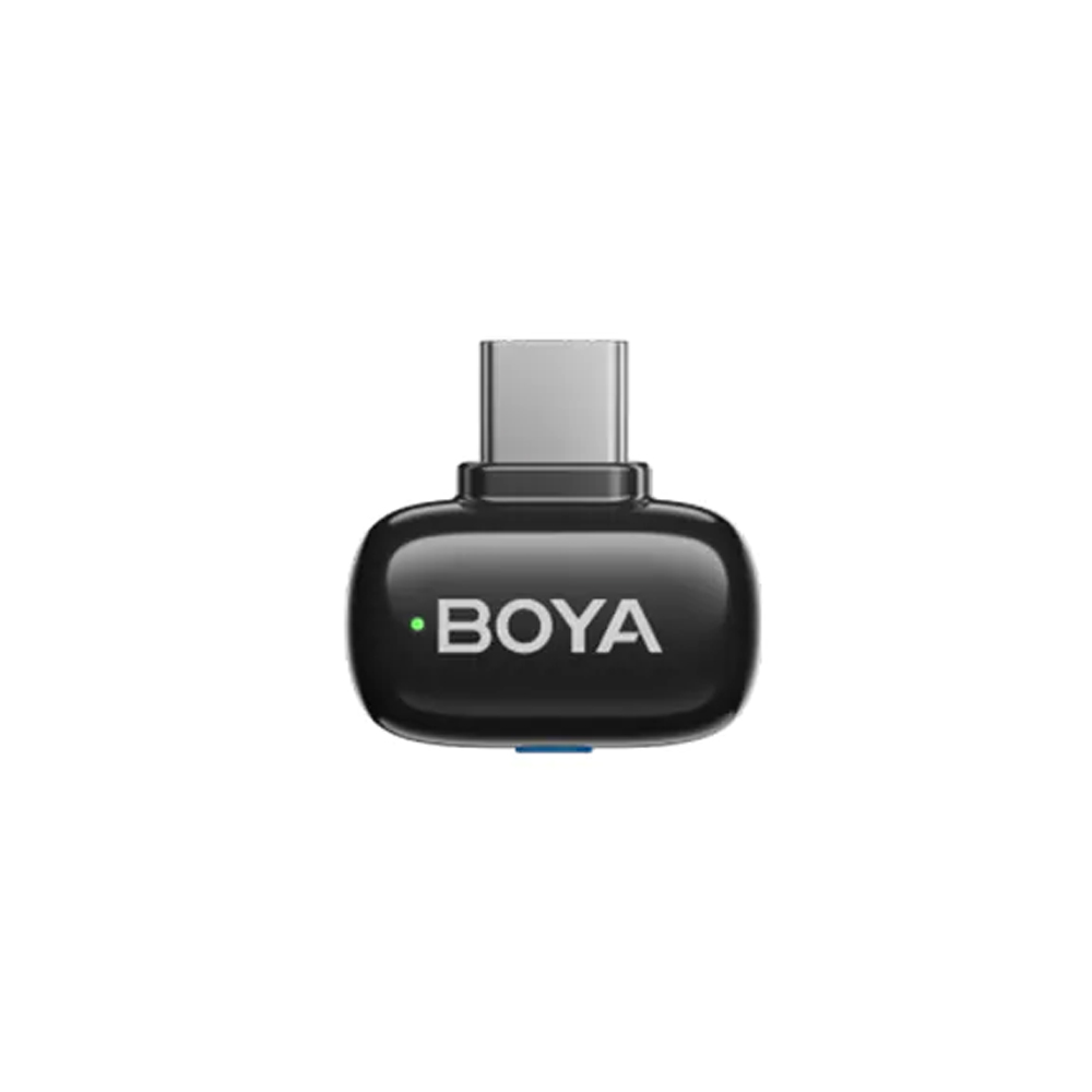BOYA Mini-14 Wireless Microphone for Android - Black - MIC ≤ 5 g Thumb-Sized- Noise Cancellation & 3-Level Voice Changer - Studio-Quality Sound - 30-Hour Battery Life - Plug and Play, Auto Pairing. 