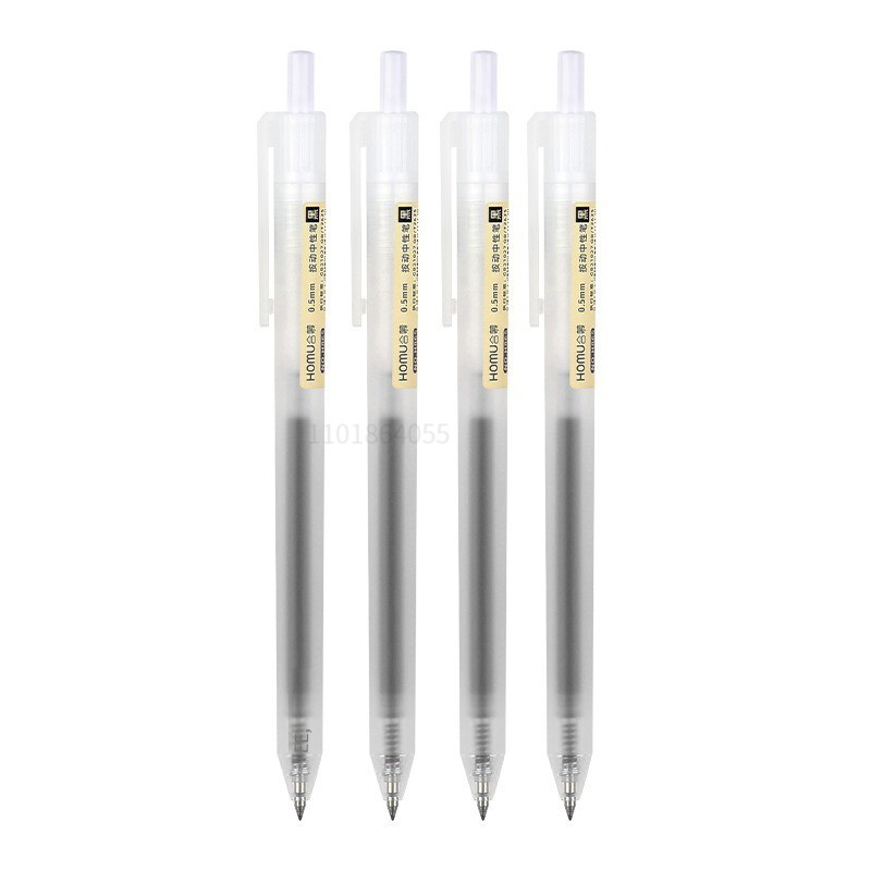 4Pcs Retractable Gel Pens Set Black/red/blue Ballpoint for writing 0.5mm refills Office accessories school supplies Stationery