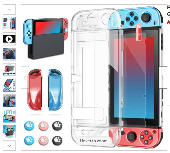 Nintendo switch Transparent Split Protective Shell SWITCH Crystal Protection Box Thin dock Crystal box. 
