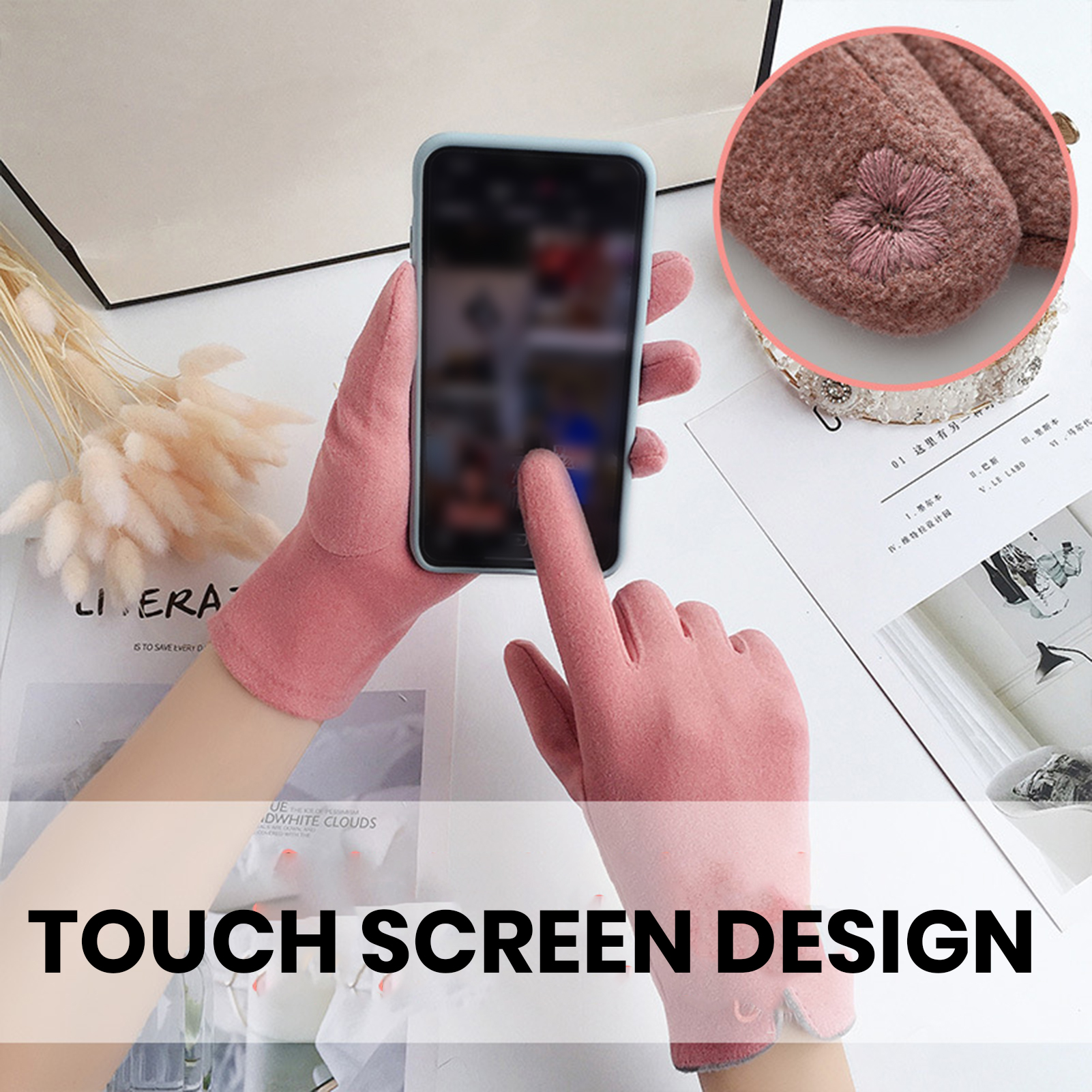 Touch Screen Gloves Stylish Women's Winter Gloves with Touchscreen Functionality Keep Hands Warm Connected on the Go Touchscreen Gloves. 