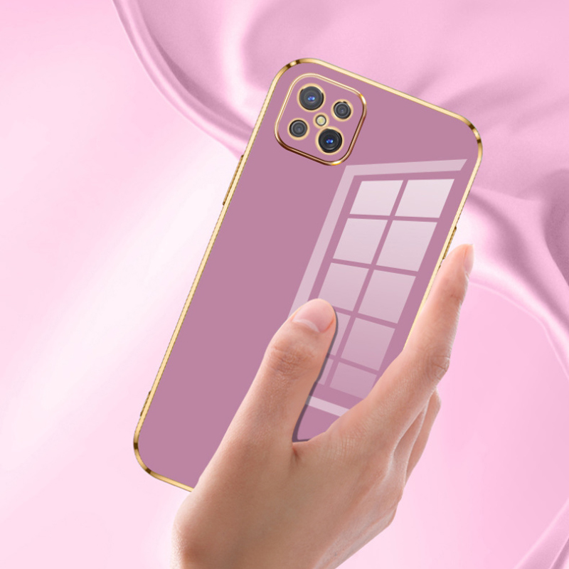 For Oppo Reno4z 5G Case OPPO Reno 4 Z Phone Case CPH2065 Case oppo reno4Z Reno4 z 5G Luxury Square Plating Shockproof Back Cover. 