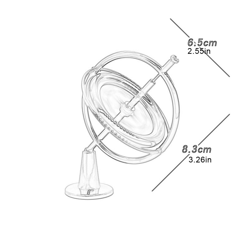 Metal Gyroscope Anti-Gravity Adult Decompression Artifact Teaching Toy. 