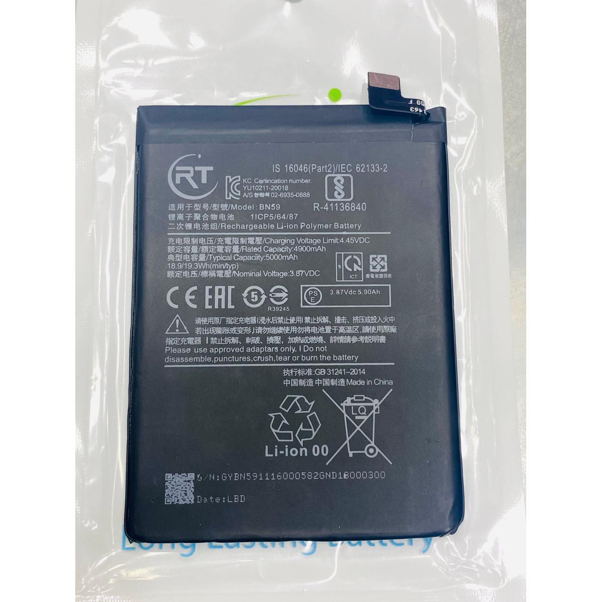 RT BN59 4900mAh Replacement Battery For Redmi Note 10 4G Note