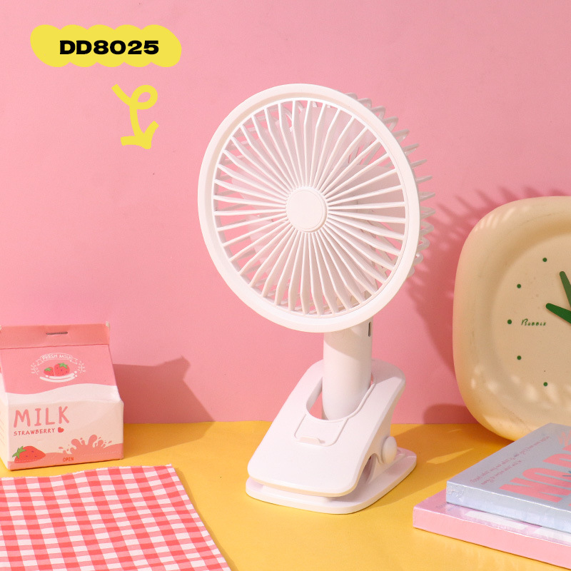 Cream Wind 1200mAh Gradient Color Mini Desktop Fan Detachable clip base stroller charging fan