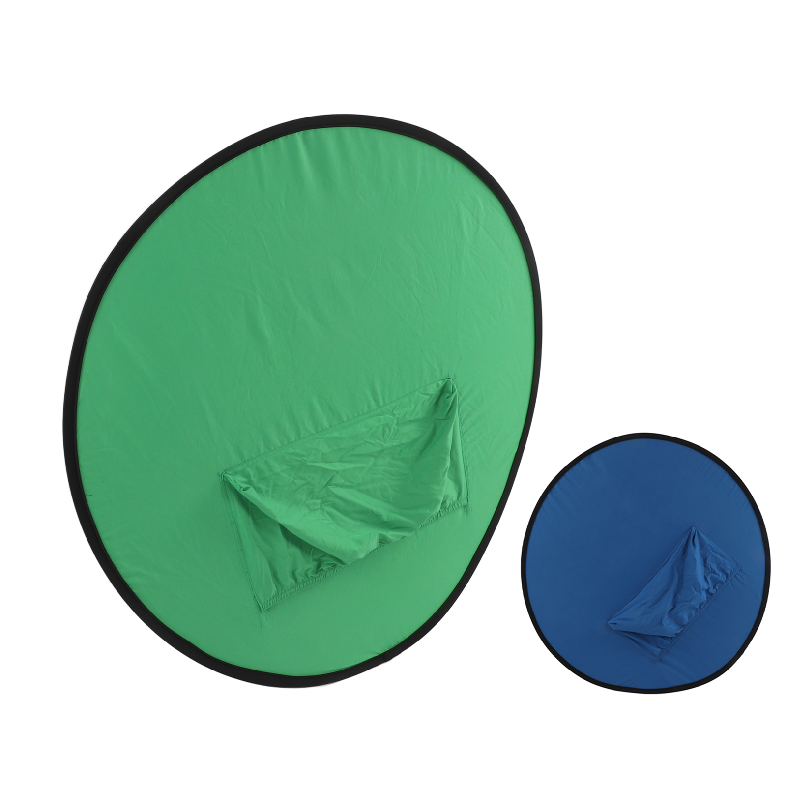 Blue Green Backdrop Portable Chromakey Background 110cm Round Collapsible For. 