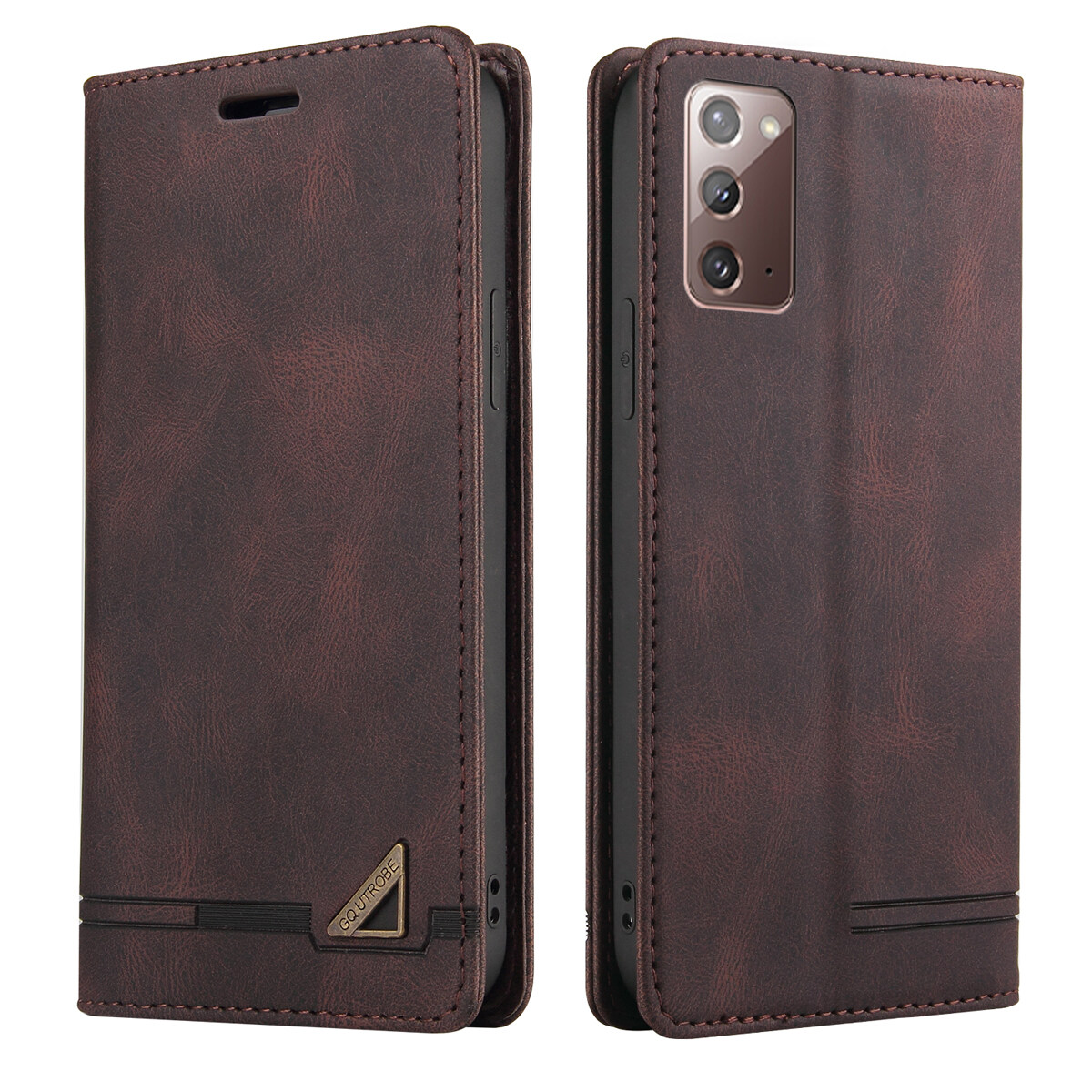 xprmy for Samsung Galaxy Note20/Galaxy Note20 5G Retro Anti-theft Brush Wallet Foldable Built-in Card Slot and Magnetic Closure Protective Case