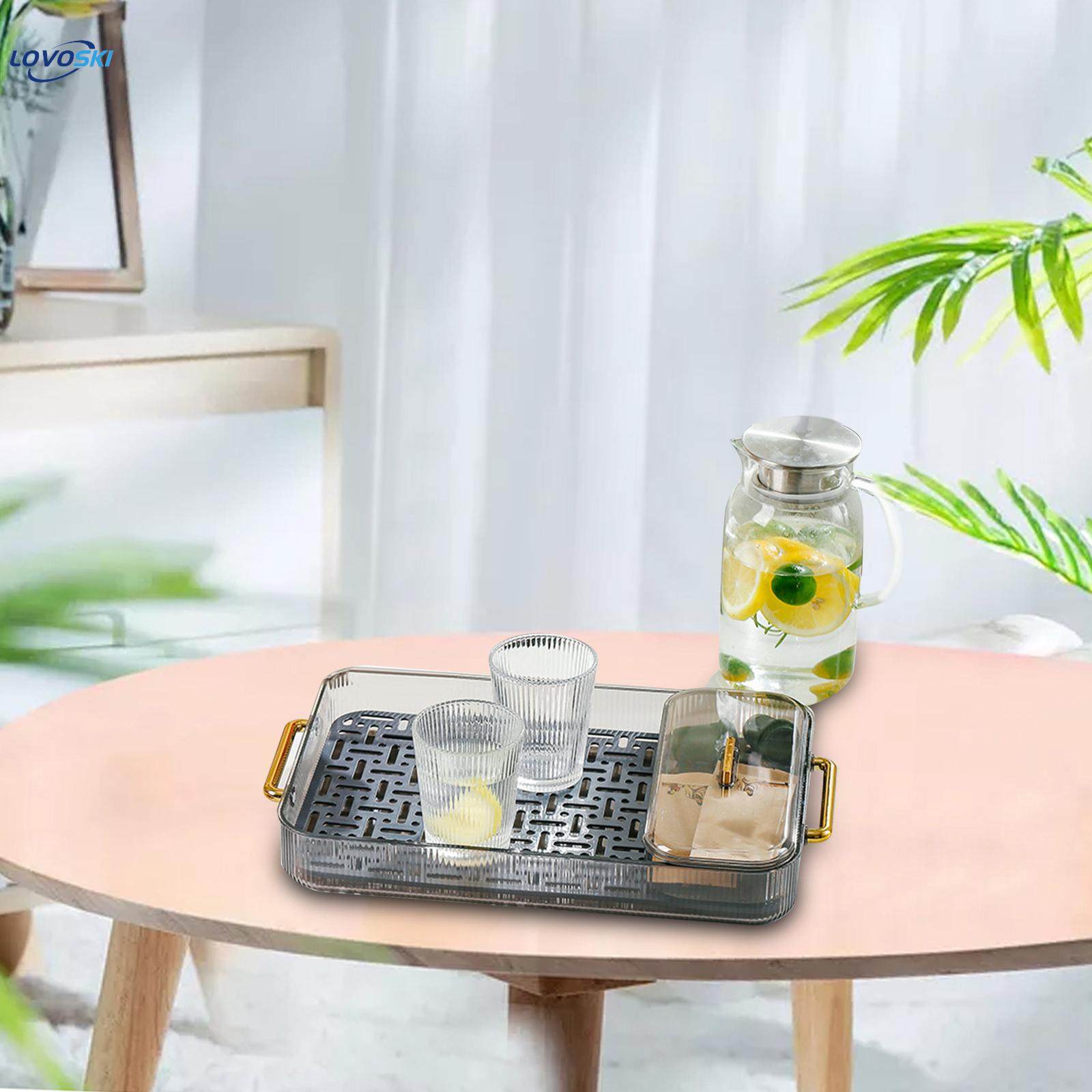 Drain Board Multifunctional Serving Tray Rectangular Tea. 