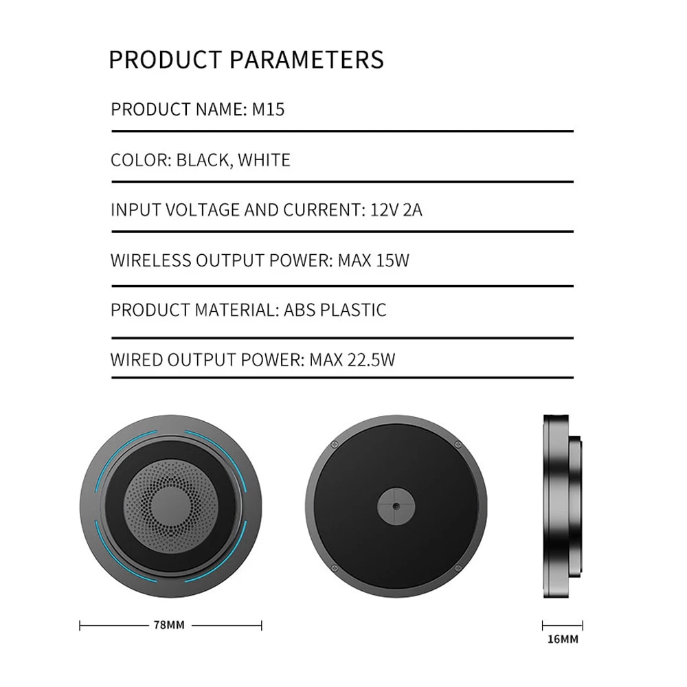 Table Induction Charger Invisible Qi Wireless Charging Base Built in Desk Wireless Charger Long Distance 10mm for IOS Android. 