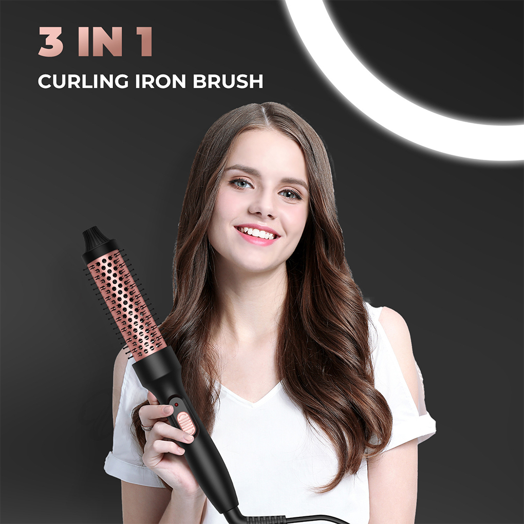 Wavy Talk Thermal Brush Double PTC Heaters Automatic Recognition And Switching Display Curling Irons. 