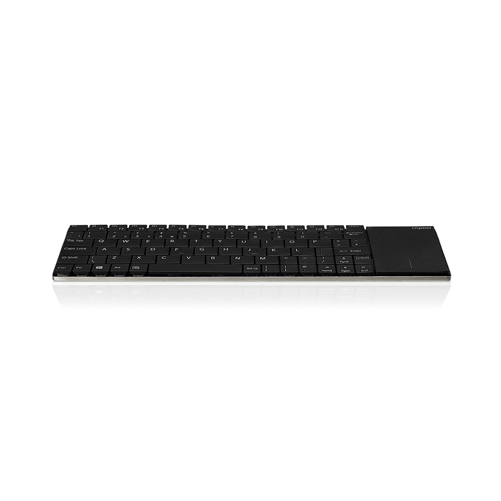 Rapoo E2710 2.4G Wireless Touch Pad Multimedia Keyboard Ultra-slim design Integrated Touchpad Up to 6 months battery life. 