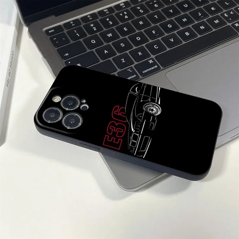 M3 E36 Power Maglietta Camiseta Oldtimer Car Dtm Phone Case for Iphone 14 12 11 13 15 Pro Max X XR 14 15 8 7 Plus Phone Covers. 