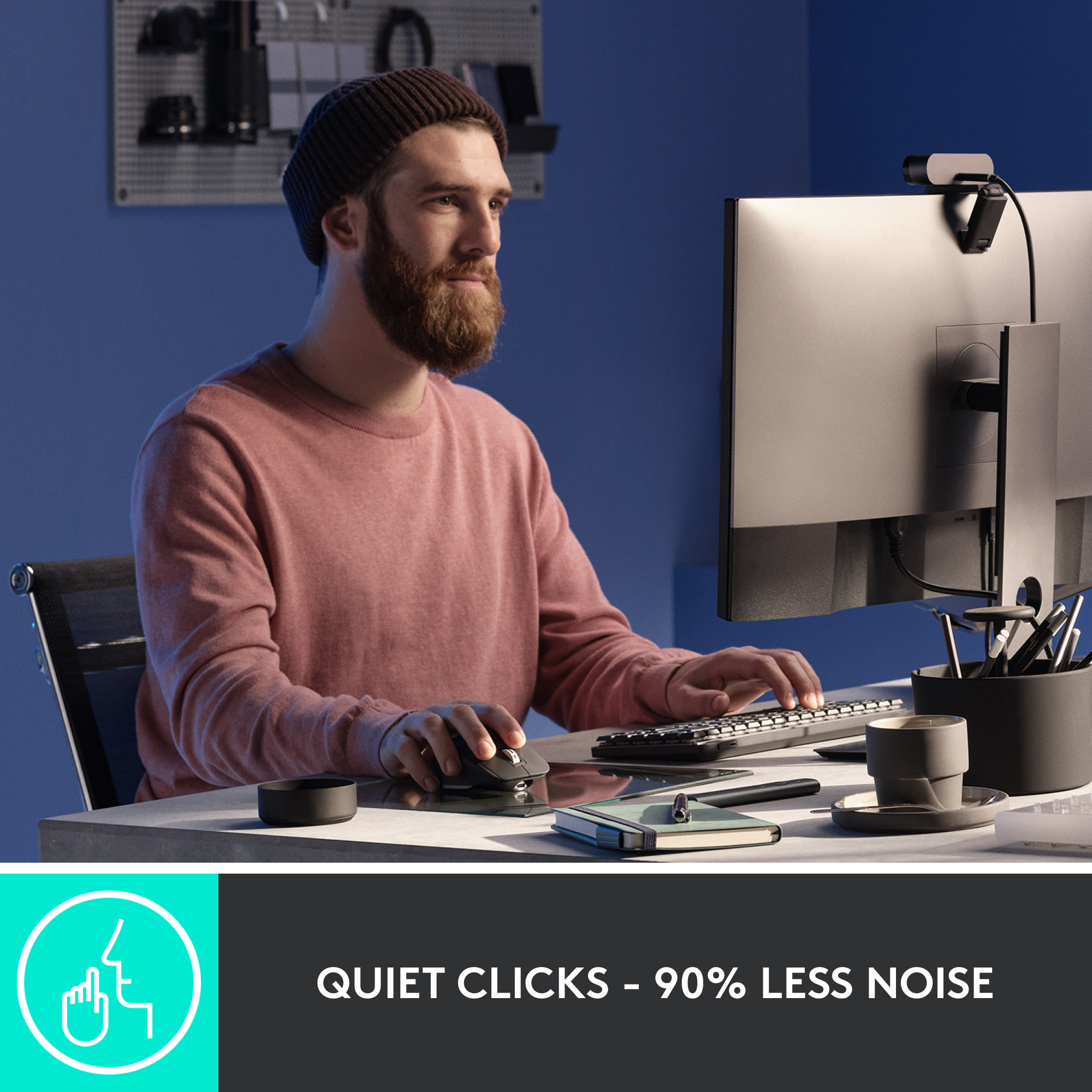 Logitech MX Master 3S with Free Adobe Subscription - Wireless Performance Mouse with Ultra-Fast Scrolling, Ergo, 8K DPI, Track on Glass, Quiet Clicks, USB-C, Bluetooth -Graphite. 