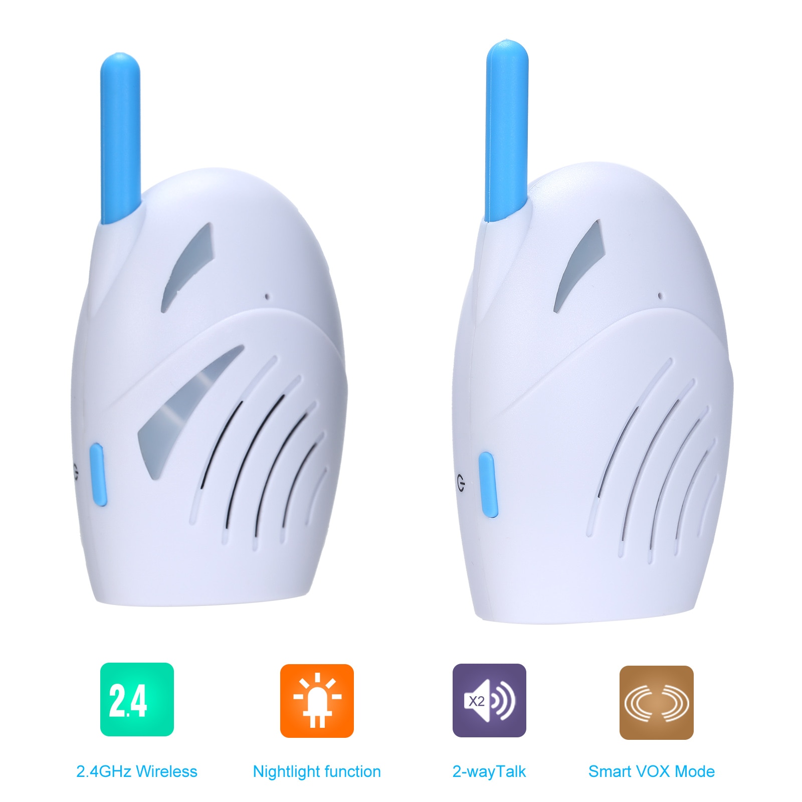 Wireless Baby Monitor Portable 2.4GHz Digital Audio Two Way Talk Baby Cry Detector Baby Nanny Security Sensitive Transmission. 
