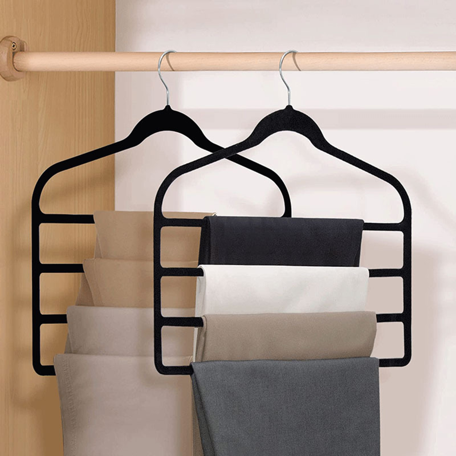 Pants Hanger Rk Spe-saving Multi-layer Trouser Hangers Non-slip Pants Storage Rk for Clots Jeans Scarves Towels Ideal for Home Clothing St s in Soutast Asia High-quality Pants Hangers. 