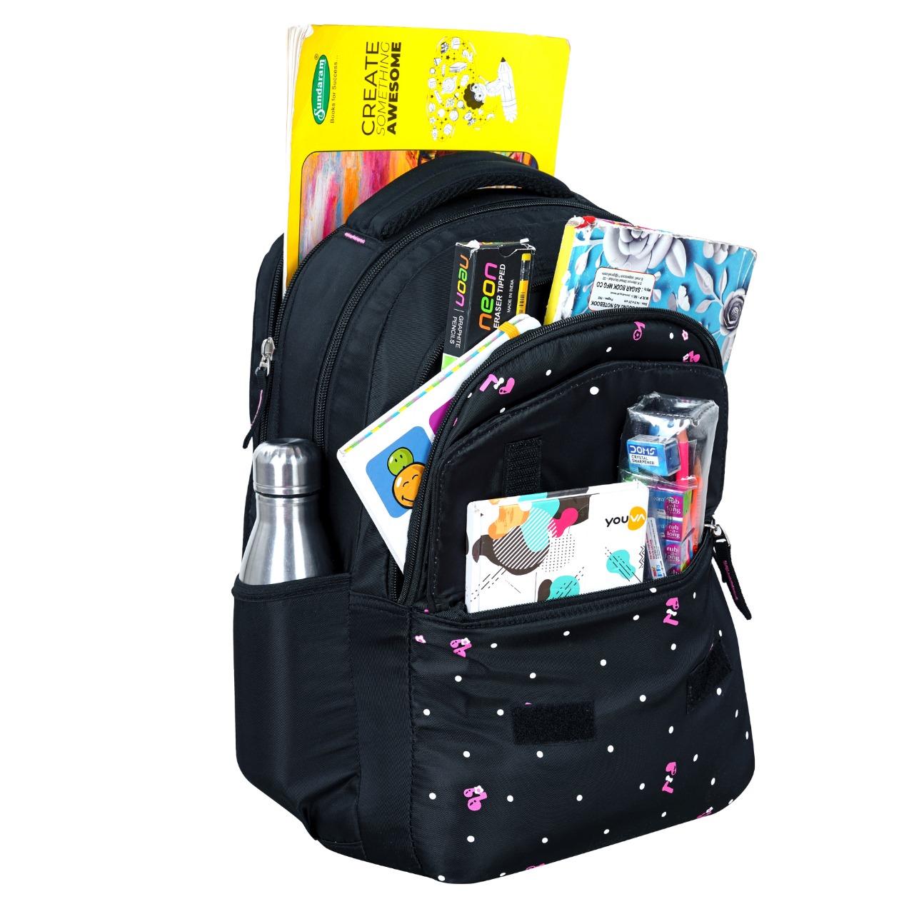 Espiral CLINTON Fashionable Cute Stitch Backpack for Teenager School Bag Baby Cartoon Backpack Boys Girls Stitch Laptop Travel Bags (Hight 17"). 
