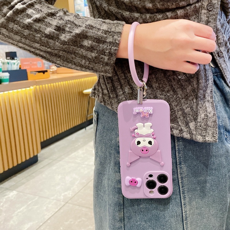 Three-Dimensional Cartoon Applicable VIVO Y35 Phone case V27 Little Devil Clow M X100 pro Ring Carrying Strap Soft. 