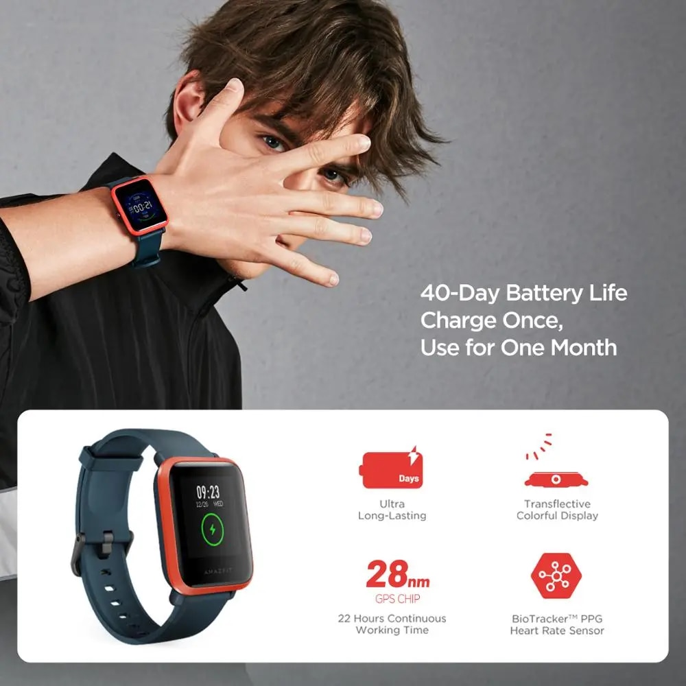 New Global Version Amazfit Bip S Smartwatch 5ATM waterproof built in GPS GLONASS Bluetooth Smart Watch For Ios Android Phone. 