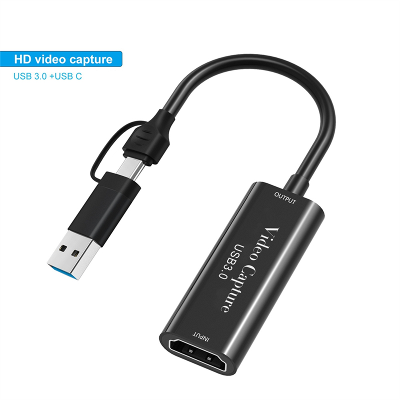USB3.0 Video Capture Card 4K -Compatible to 1080P 60fps USB Type C Record for Gamingg Streaming Live Broadcasting, Fine Workmanship