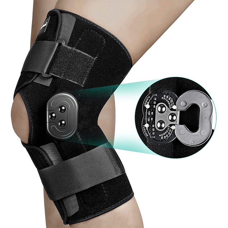 Hinged Knee Brace Adjustable Knee Support with Side Stabilizers of Locking Dials for Knee Pain Arthritis ACL PCL Meniscus Tear. 