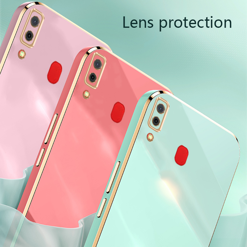 Tokifu For Samsung Galaxy A30 Back Cover Luxury 6D Plating Soft Cases Silicone Phone Cases With Stand. 