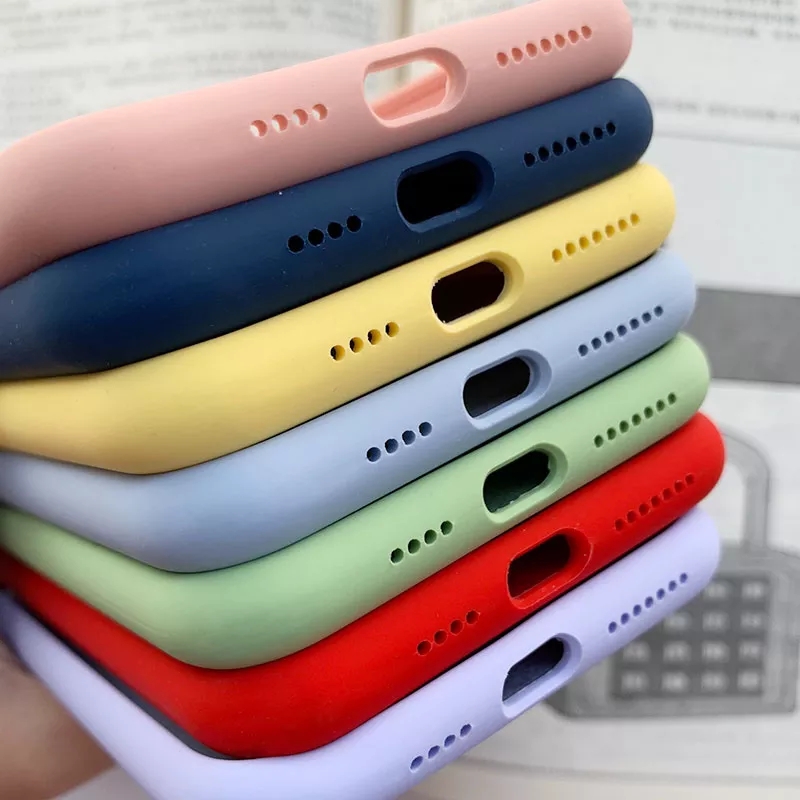 Luxury Original Silicone Cases for Apple iPhone 13, Official Case, Full Cover for iPhone 15 Plus, 14, 13, 11, 12 Pro Max. 