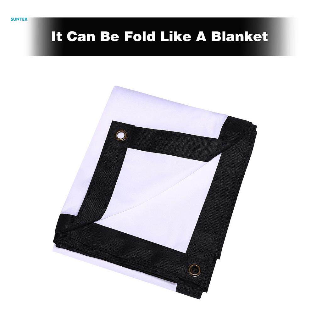 Projector Screen Collapsible With Hanging Hole Grommets 120''. 
