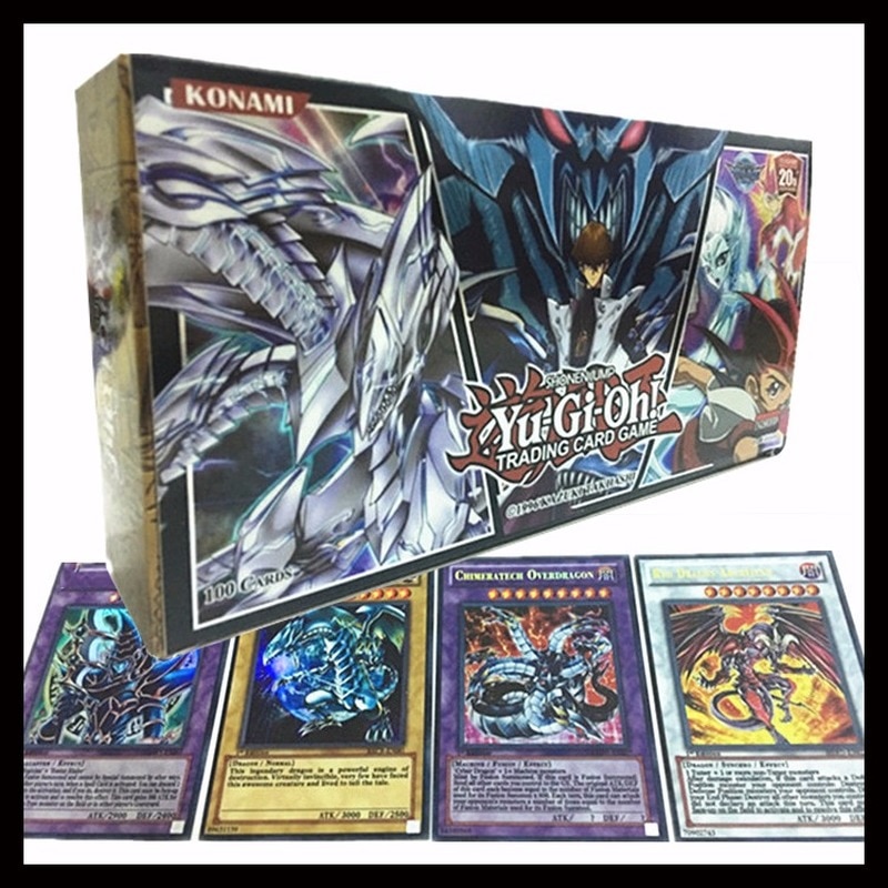 【happy one】100PCS Yu Gi Anime Around English Version Flash Battle Cards All Flash Cards Collection Don't Repeat Gift Toy. 