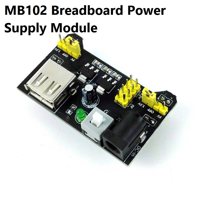 MB102 Breadboard Power Supply Module Solderless 3.3V 5V Breadboard Power Supply Module For Arduino DIY Do Not Need Any Cables For Power Supply. 