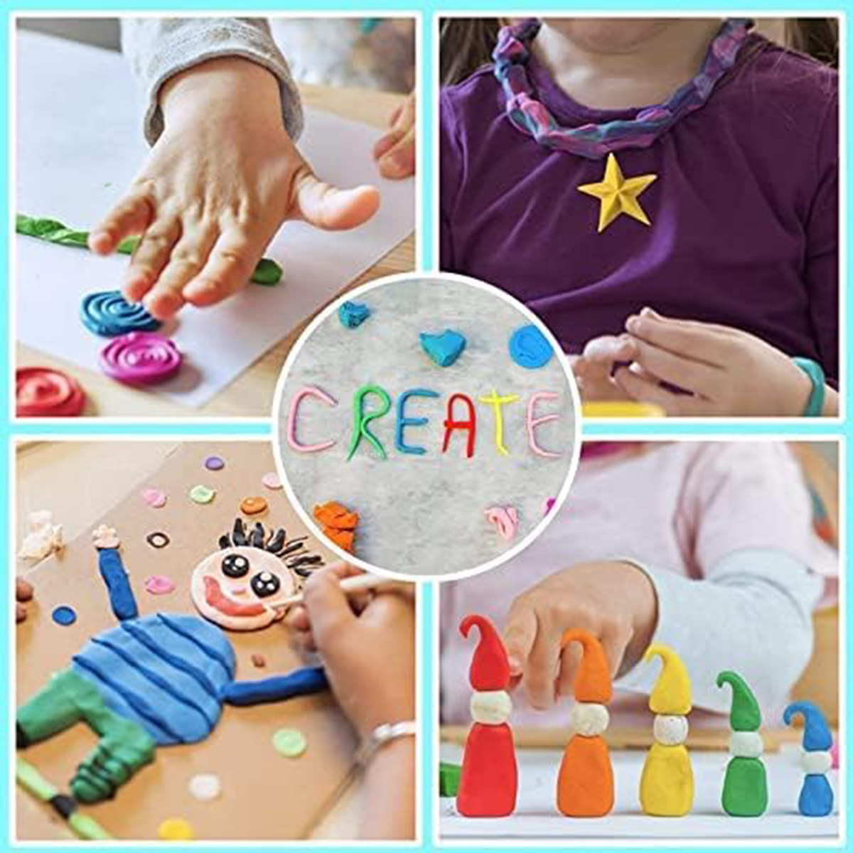 12 Colors Soft Super Light Clay Modeling Air Dry Clay For DIY Handmade Toys. 