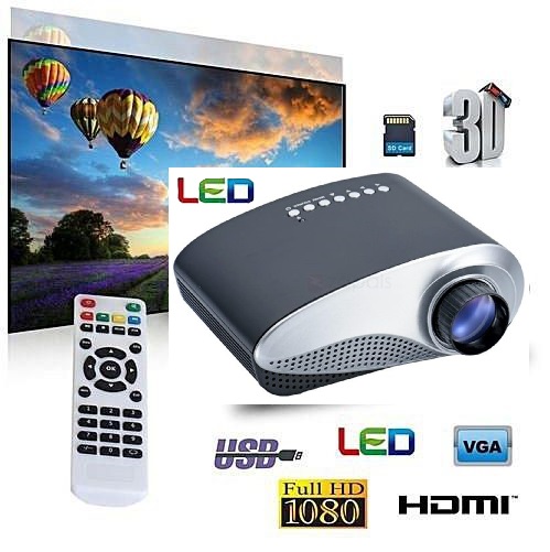 Mini Projector - RD-802b .160 Lumens live TV, HDMI, AV, VGA. 