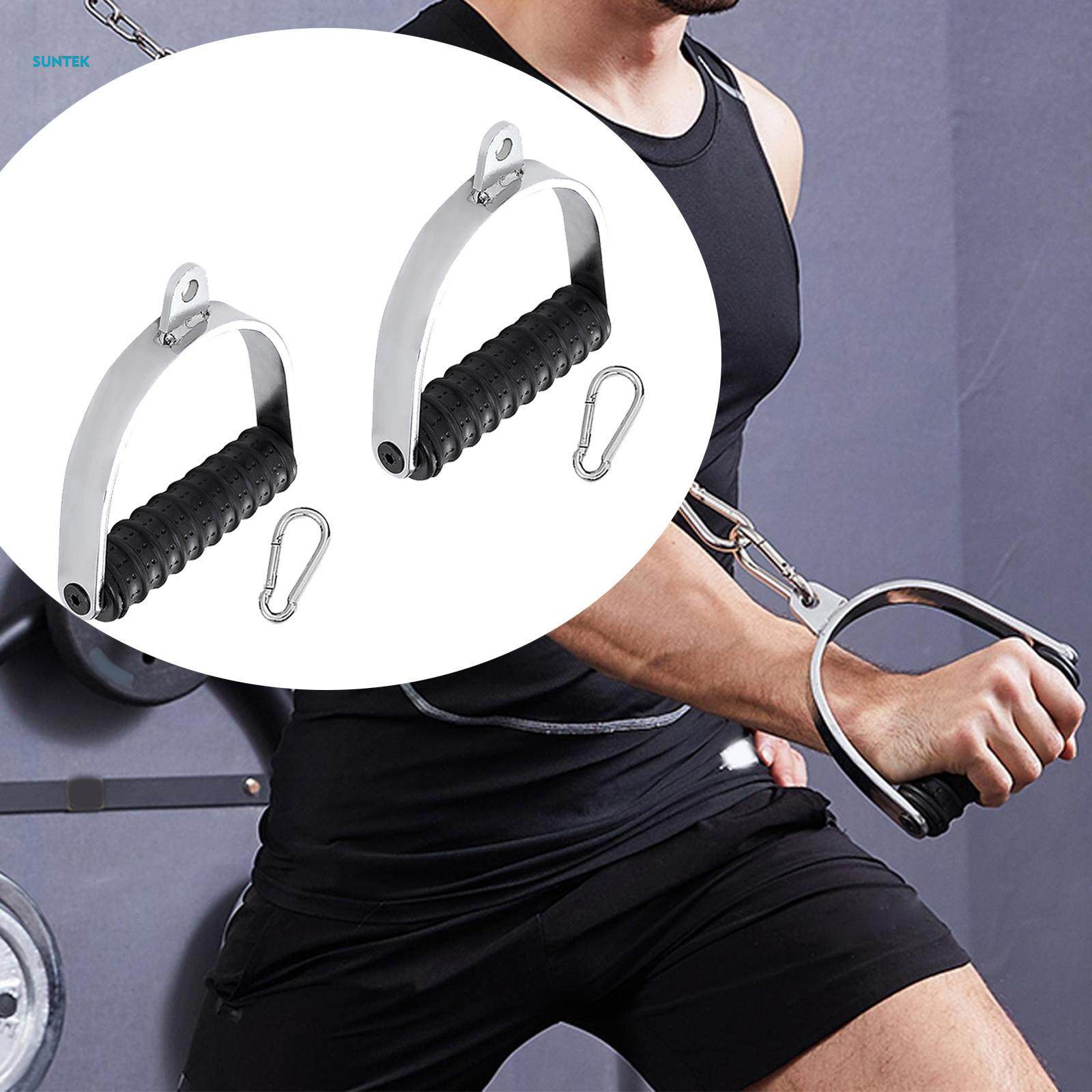 2 Pieces Exercise Handles Resistance Band Handle Only for Cable Machine. 