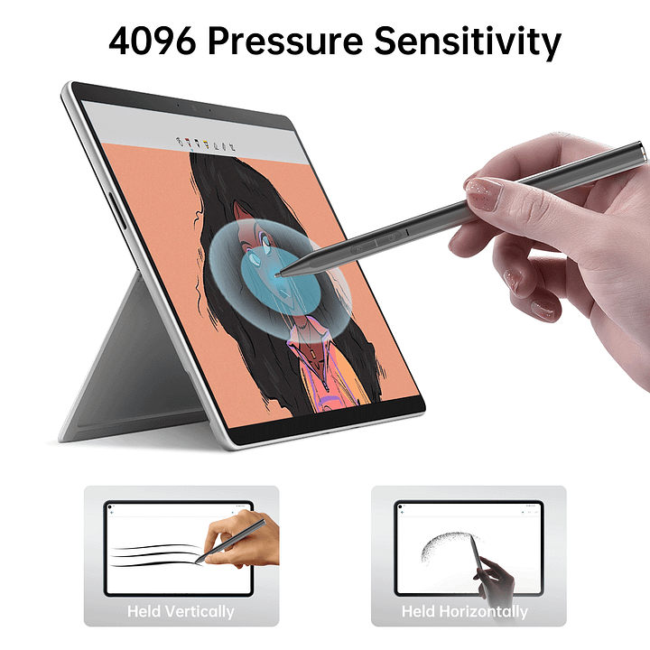 Stylus Pen for Surface, Bluetooth, 4096 Levels Pressure Sensitivity, Palm Rejection. 