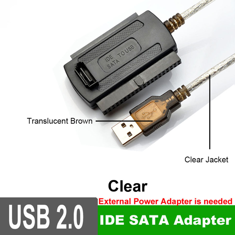 USB SATA IDE Adapter w/ 12V2A Power Cable,2.5 3.5 IDE / SATA HDD to USB 3.0 Converter,2.5 SSD / IDE Hard Drive CD-ROM to USB 3. 