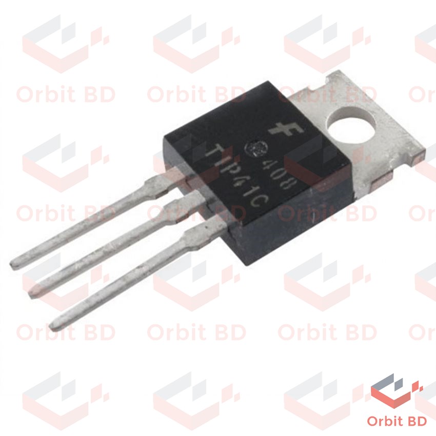2Pcs- Chinese TIP41C TIP41 Transistor 100V 6A 65W 3 Pin General Purpose TIP41C Transistor TO-220 Silicon Power Transistor 2 Pin Leads. 