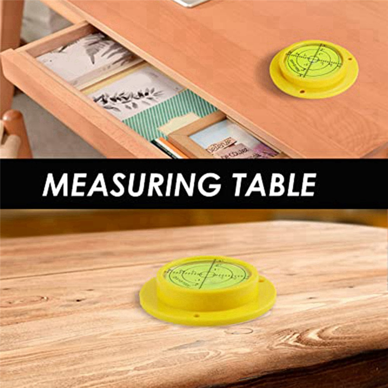 FORIDE Round Bubble Level, 90X17mm High Precision Circular Spirit Level with 3 Mounting Holes, Measuring Instrument Tool. 