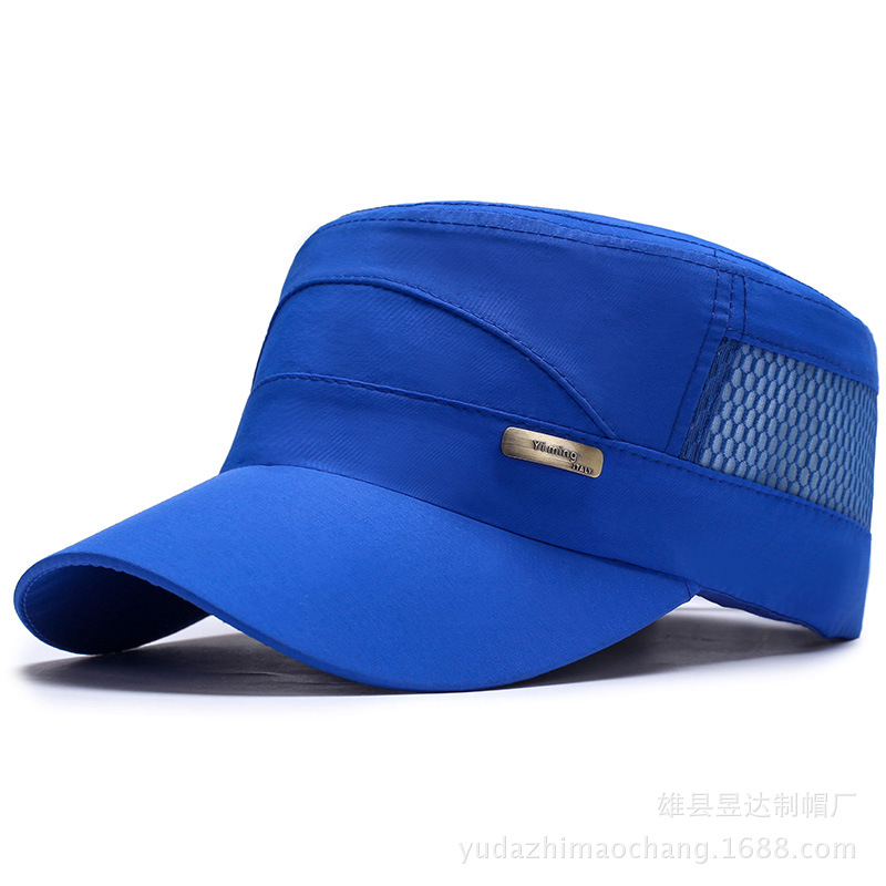 Outdoor Flat Cap Men's Quick Drying Hat Fashion Sun Hat Breathable Mesh Cap Simple Sun Protection Hat