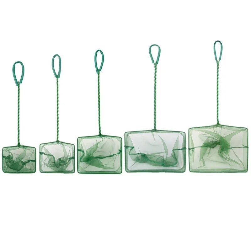 Long Handle Square Aquarium Fishing Net Landing Net for Fish Floating Objects Crab Net Fishing Rod Dryer Hand Net Fishing Net. 