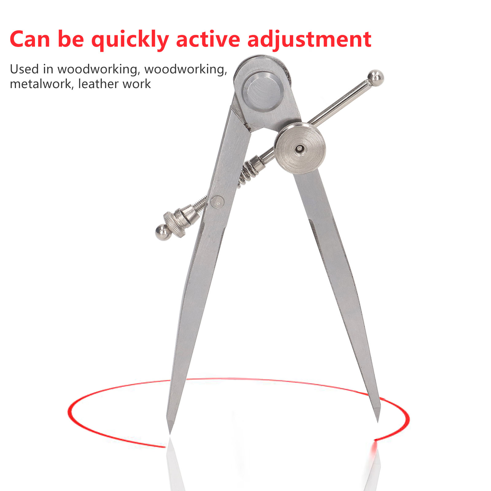 Flat Leg Divider, Drafting Compass High Hardness 150mm Self Retaining Washer for Mechanical Marking. 