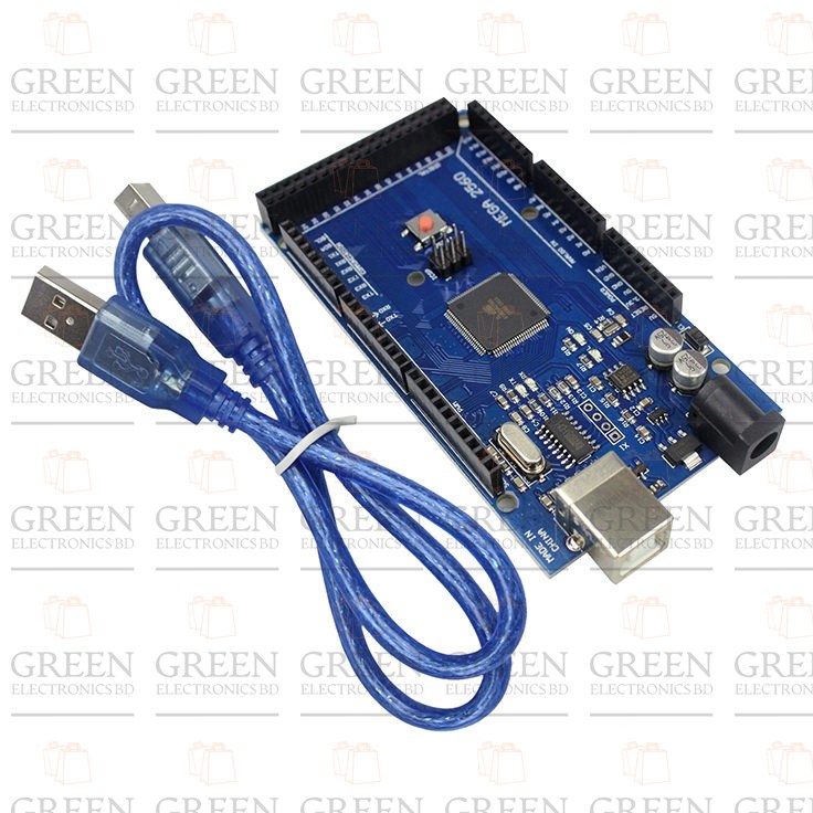 Arduino Mega 2560 R3 Microcontroller Board With USB Cable. 