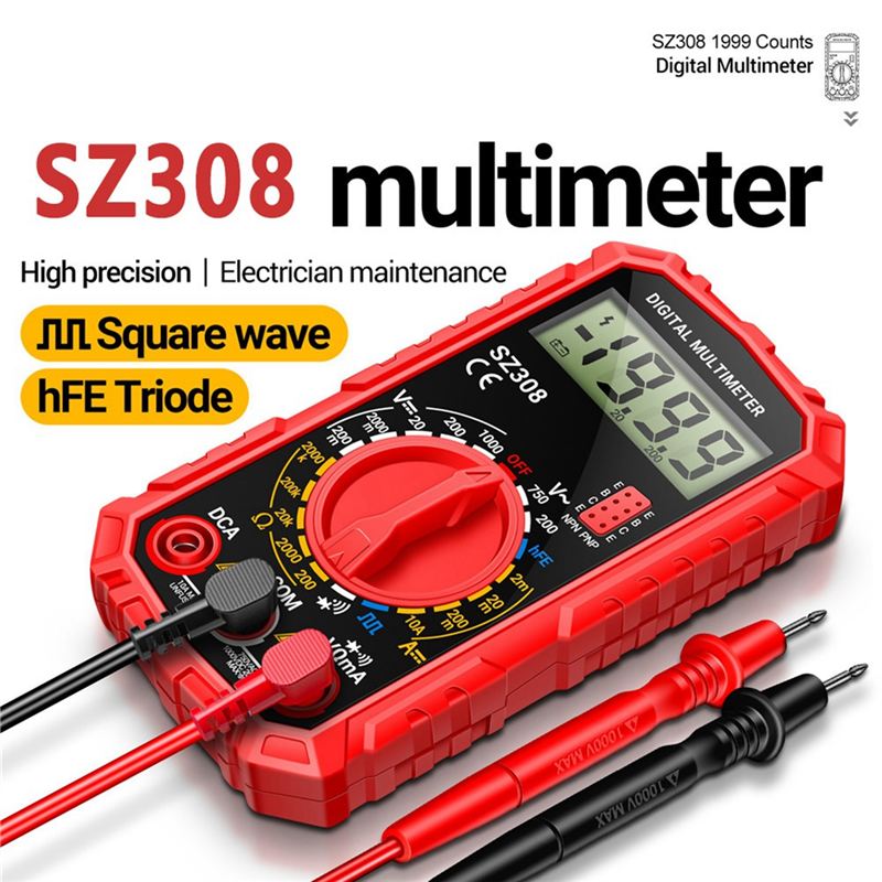 SZ308 Digital Multimeter Voltage Resistance Meter Current Meter, B. 